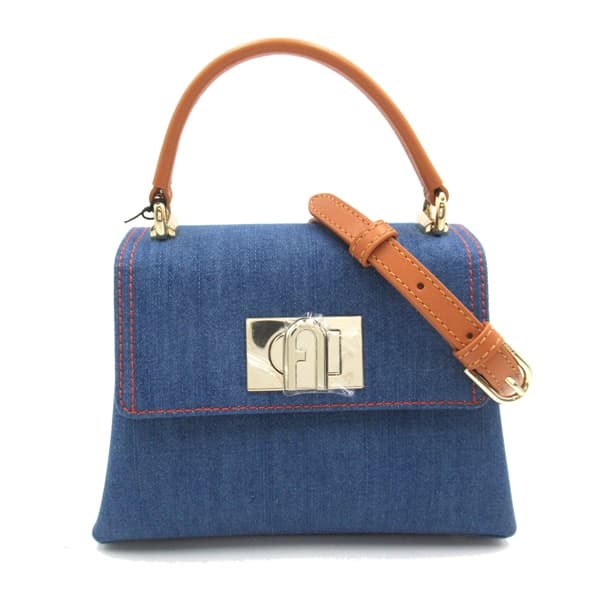 Alquiler Furla 1927 Denim Azul - Bolso de lujo
