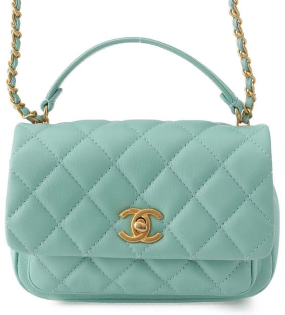 Alquiler Chanel Mini Flap Matelasse Menta - Bolso de lujo